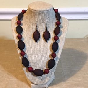 Necklace and matching earrings
